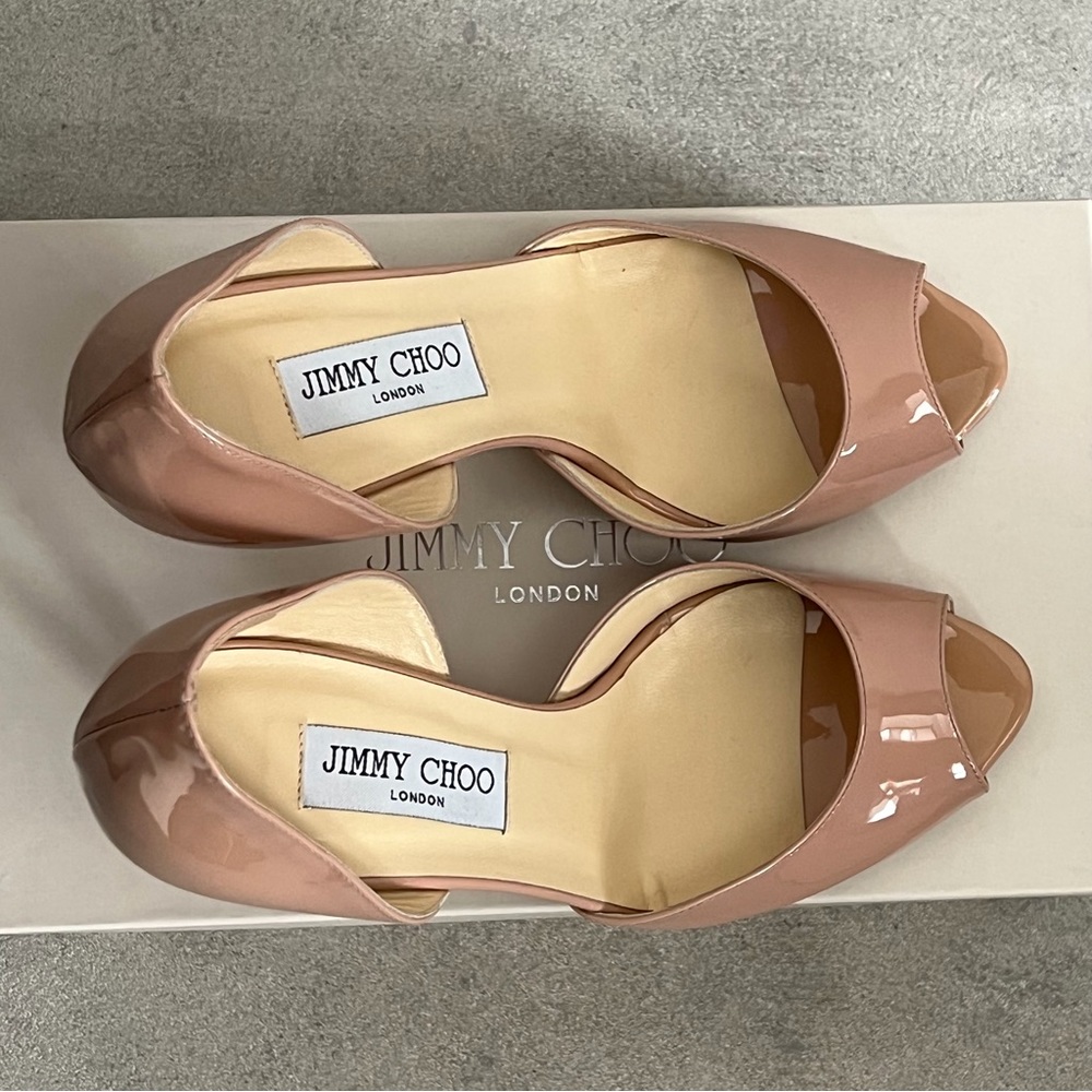 NWT Jimmy Choo 131 Logan Heels in Blush - Picture 3 of 4
